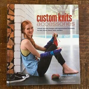 Custom Knits and Accessories Knitting Pattern Book Hat Glove Scarf Sock